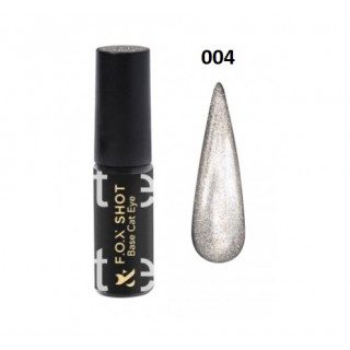 База камуфлювальна для гель-лаку F.O.X SHOT Base Cat Eye 004 срібло 5 мл
