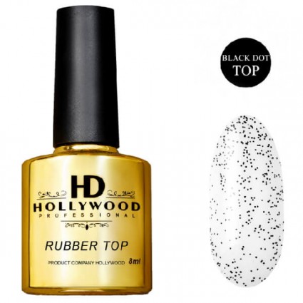 Топ HD Hollywood каучуковий TOP Rubber Black Dot чорна крихта 8 мл