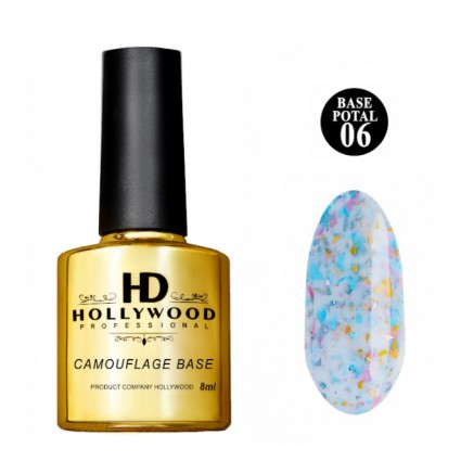 База для гель-лаку камуфлюється, каучукова HD Hollywood Camouflage Base Potal №06 8 мл