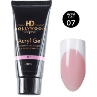 Акрил-гель для нігтів HD Hollywood Acryl Gel 07 Рожевий 60 мл