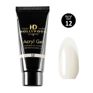 Акрил-гель для нігтів HD Hollywood Acryl Gel 12 Молочний 60 мл