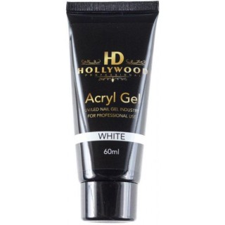 Акрил-гель для нігтів HD Hollywood Acryl Gel White Білий 60 мл