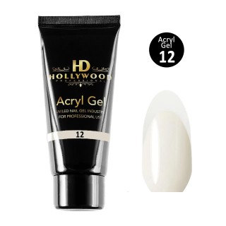 Акрил-гель для нігтів HD Hollywood Acryl Gel 12 молочний 30 мл