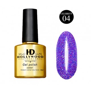 Гель-лак HD Hollywood 04 Celebrity Світловідбивний Синій HD Hollywood 8 мл