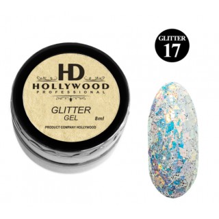 Гліттер для нігтей HD Hollywood Glitter Gel 17 Хамелеон 8 мл