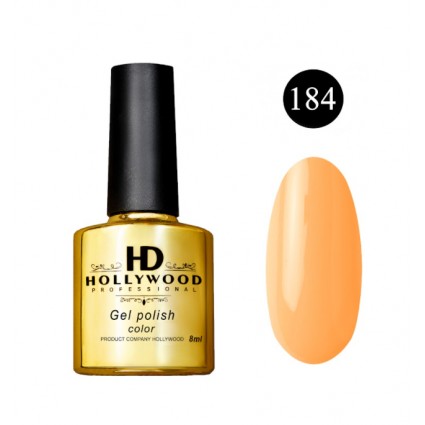 Гель лак HD Hollywood 184 Світло Помаранчевий Щільний 8 мл