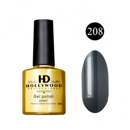 Гель лак HD Hollywood Сірий Щільний 208 8 мл Гель лак HD Hollywood Сірий Щільний 208 8 мл