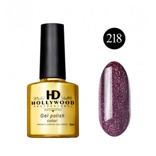 Гель лак HD Hollywood 218 Фіолетовий Темний Щільний 8 мл