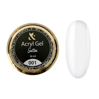 Акрил-гель для нігтів F.O.X Acryl gel Satin 001 прозорий 15 мл