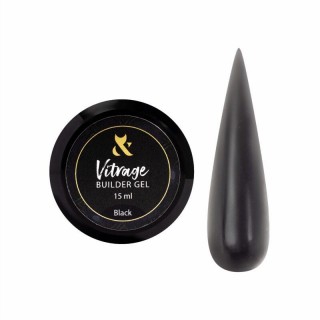 Будівельний гель вітражний F.O.X Vitrage Builder gel Black 15 мл