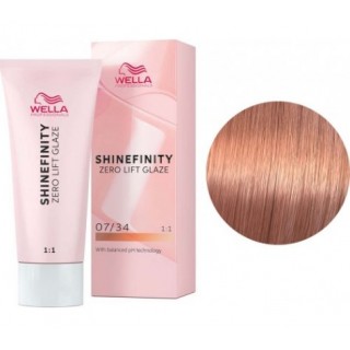 Фарба для волосся Wella Shinefinity 07/34 середня блондин червоне золото 60 мл