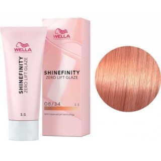 Фарба для волосся Wella Shinefinity 08/34 світлий блондин червоне золото 60 мл