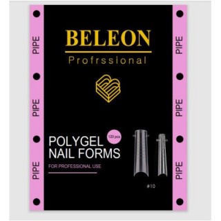 Верхні форми BELEON для нарощування нігтів No10 Pipe 120 шт
