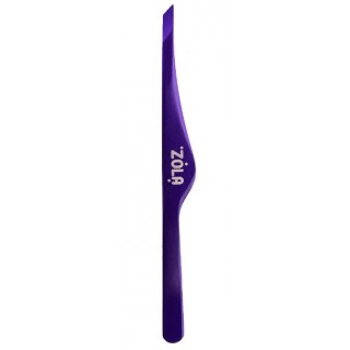Пінцет скошений професійний для брів ZOLA VIOLET