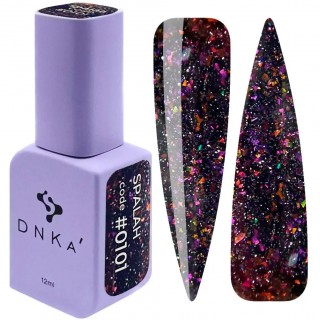 Гель-лак DNKa Color Spalah 0101 чорний із шимером 12 мл