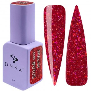 Гель-лак DNKa Color Spalah 0105 червоний із шимером 12 мл