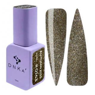 Гель-лак DNKa Polish Gel Autumn Kiss 0143 світловідбиваючий з вітражним ефектом бежево-золотистий 12 мл