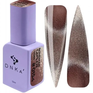 Гель-лак DNKa Gel Polish Bohemian Cat Eye №0154 темний рожево-персиковий 12 мл