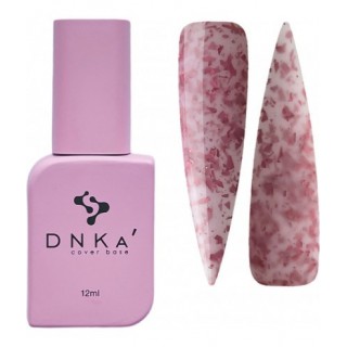 База камуфлююча DNKa Cover Base 0010A' Lovely рожевий зі шматочками яскраво-рожевої поталі 12 мл