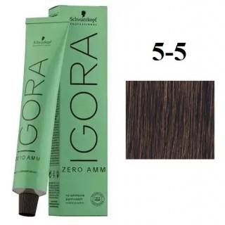 Стійка крем-фарба без аміаку Schwarzkopf Igora Zero Amm 5-5 Світло-коричневий золотистий 60 мл