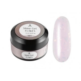 Гель для зміцнення натуральних нігтів F.O.X Shine Gel Flakes 001 15 мл