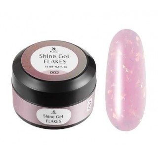 Гель для зміцнення натуральних нігтів F.O.X Shine Gel Flakes 002 15 мл