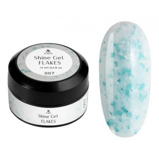 Гель для зміцнення натуральних нігтів F.O.X Shine Gel Flakes 007 15 мл