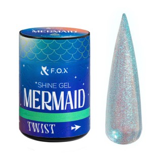 Гель для зміцнення натуральних нігтів F.O.X Shine Gel Mermaid 002 світло-бірюзовий 20 мл