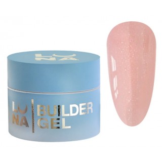 Гель для нарощування Luna Shimmer Gel 01 ніжний світло-рожевий з шимером 15 мл