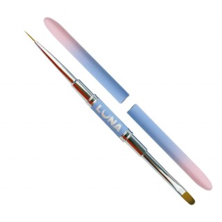 Пензлик для акрилу. гелю та малювання Luna двосторонній натуральний ворс