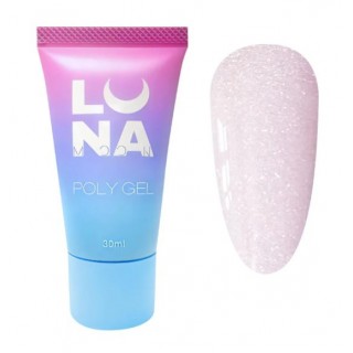 Полігель Luna Poly Gel 14 рожевий нюд з шимером 30 мл