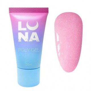 Полігель Luna Poly Gel 16 ягідно-рожевий з шимером 30 мл