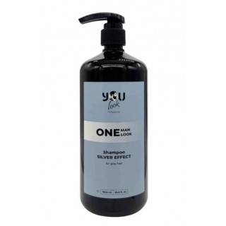 Шампунь You Look для нейтралізації жовтизни волосся для чоловіків Professional ONE Man Silver Effect Shampoo 1000 мл
