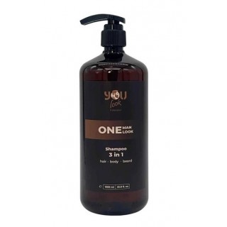 Шампунь 3 в 1 для волосся тіла та бороди чоловіків Shampoo 3 in 1 ONE MAN LOOK You look Professional 1000 мл