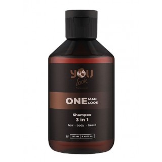 Шампунь 3 в 1 для волосся тіла та бороди чоловіків Shampoo 3 in 1 ONE MAN LOOK You look Professional 250 мл