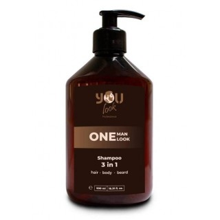 Шампунь для чоловіків 3в1 You Look ONE Man Shampoo Для Волосся, Бороди та Тела 500 мл