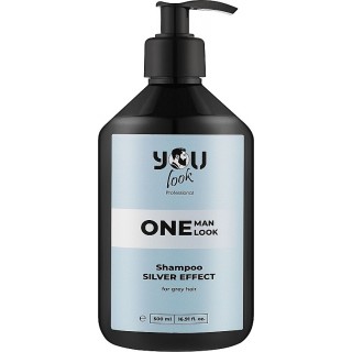 Шампунь You Look для нейтралізації жовтизни волосся для чоловіків Professional ONE Man Silver Effect Shampoo 500 мл