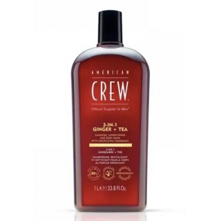 Шампунь 3 в 1 з імбиром та чаєм American Crew Energizing Ginger Tea 1000 мл