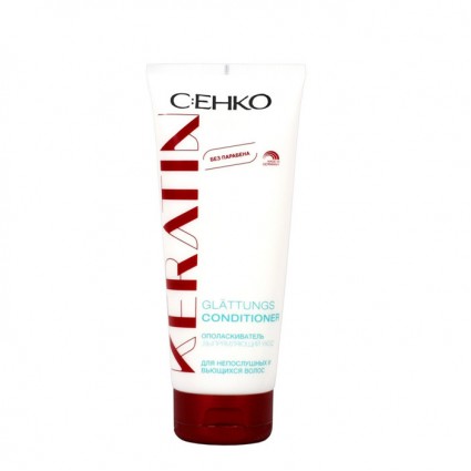 Ополіскувач C:EHKO Keratin випрямляючий догляд c кератином для неслухняного волосся 200 мл