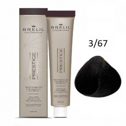 Фарба для волосся Brelil Colorianne Prestige 3/67 темно-коричневий божоле 100 мл Фарба для волосся Brelil Colorianne Prestige 3/67 темно-коричневий божоле 100 мл