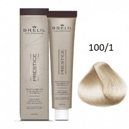 Фарба для волосся Brelily Colorianne Prestige 100/1 суперосвітлювач попеляста платина 100 мл