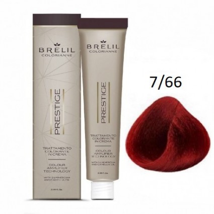 Фарба для волосся Brelil Colorianne Prestige 7/66 інтенсивно-червоний блонд 100 мл