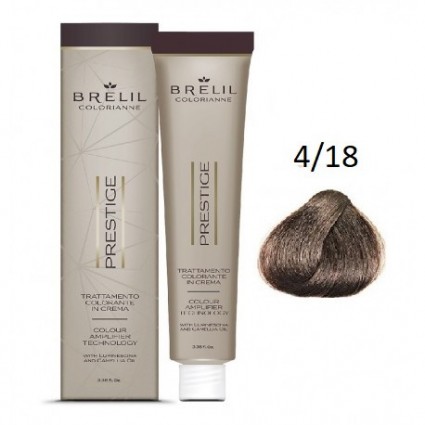 Фарба для волосся Brelil Colorianne Prestige 4/18 шатен шокоайс 100 мл