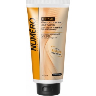 Маска для відновлення волосся з екстрактом вівса Brelil Numero Numero Total Repair Mask 300 мл