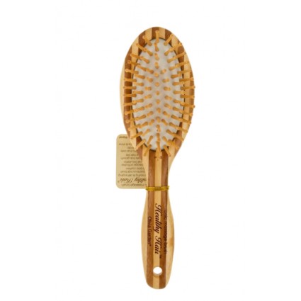Щітка для волосся масажна бамбукова Olivia Garden Healthy Hair Oval Large