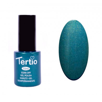 Гель-лак Tertio №153 темний зелений з мікроблиском 10 мл