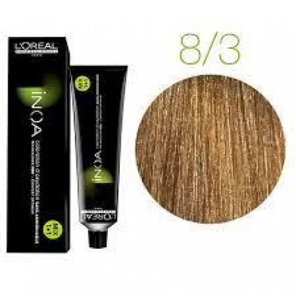 Фарба без аміаку L'Oreal Inoa 8.3 світлий блондин золотистий 60 мл Фарба без аміаку L'Oreal Inoa 8.3 світлий блондин золотистий 60 мл