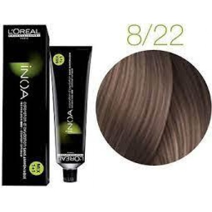 Фарба без аміаку L'Oreal Inoa 8.22 світлий блондин перламутровий 60 мл