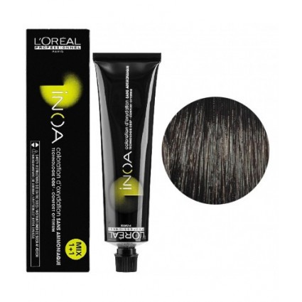 Фарба без аміаку L'Oreal Inoa 3 темний шатен натуральний 60 мл Фарба без аміаку L'Oreal Inoa 3 темний шатен натуральний 60 мл