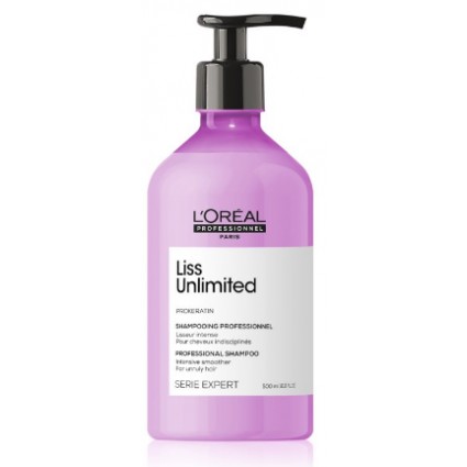 Шампунь із кератином для сухого та неслухняного волосся L'Oreal Serie Expert Liss Unlimited Prokeratin 500 мл